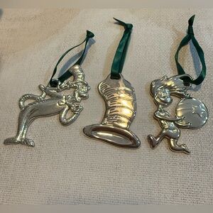 Set of 3 Dr. Seuss Christmas Ornaments